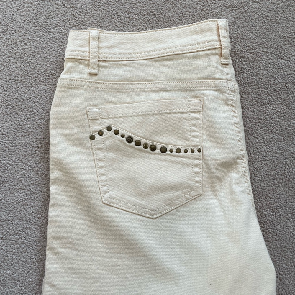 White denim shorts